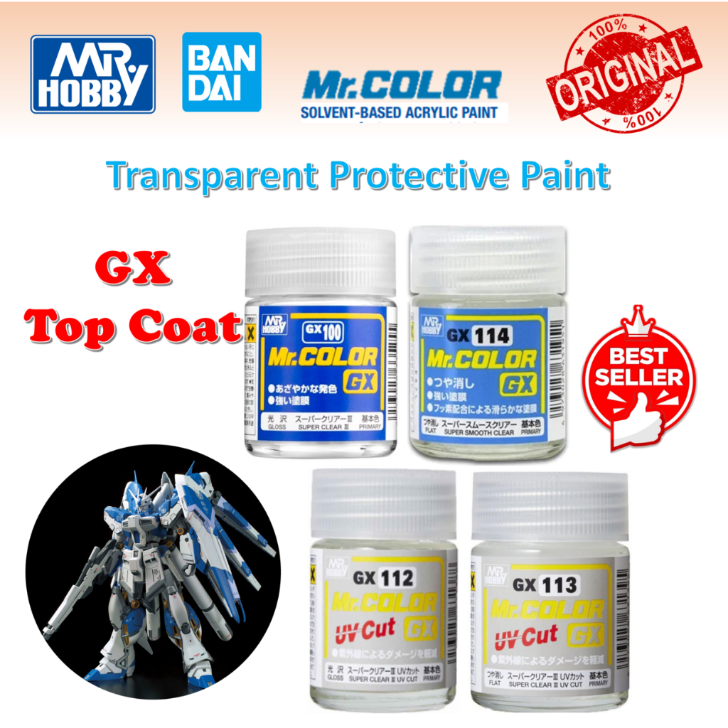 Mr Hobby Mr Color GX Super Clear III UV Cut Gloss Flat Coating Top Coat ...