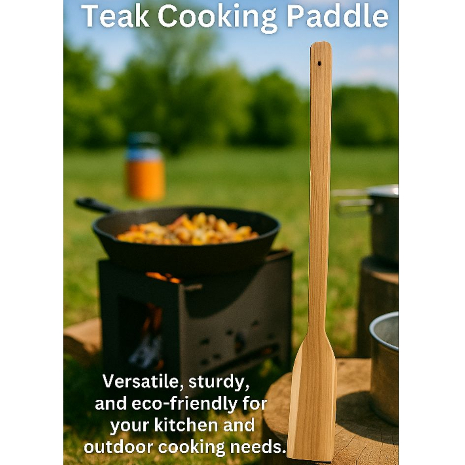 [The Rattan House] Teak Wood Jumbo Cooking Paddle – Sturdy, Eco ...