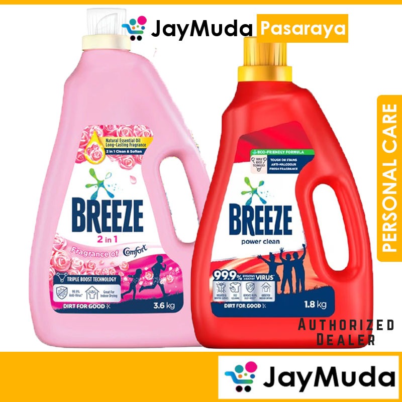 Breeze Liquid Power Clean 3.6Kg 2in1 Fragrance Comfort Dirt For Good ...