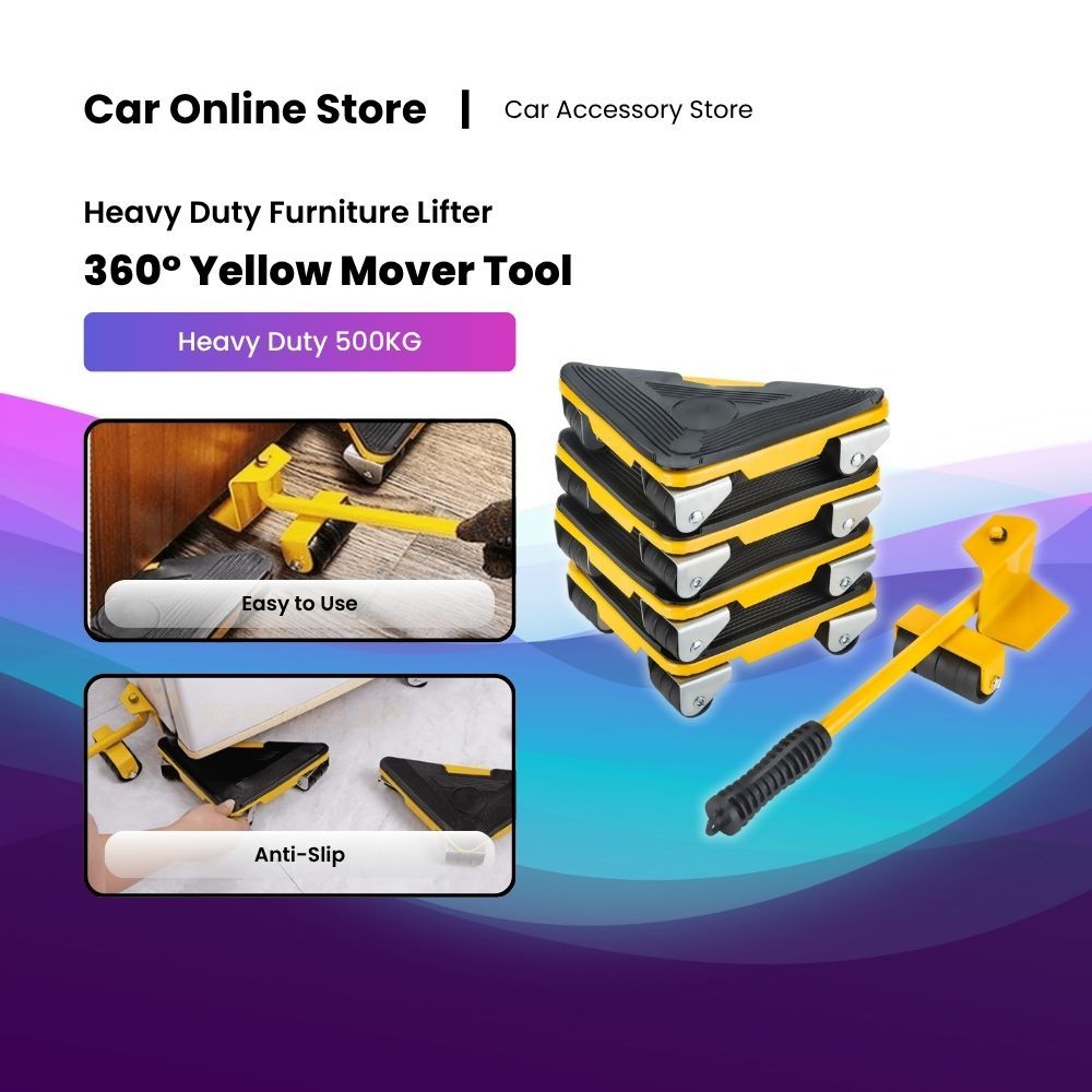 Heavy Duty Mover Tool 500KG Furniture Lifter 360 PP Wheel Durable Metal ...
