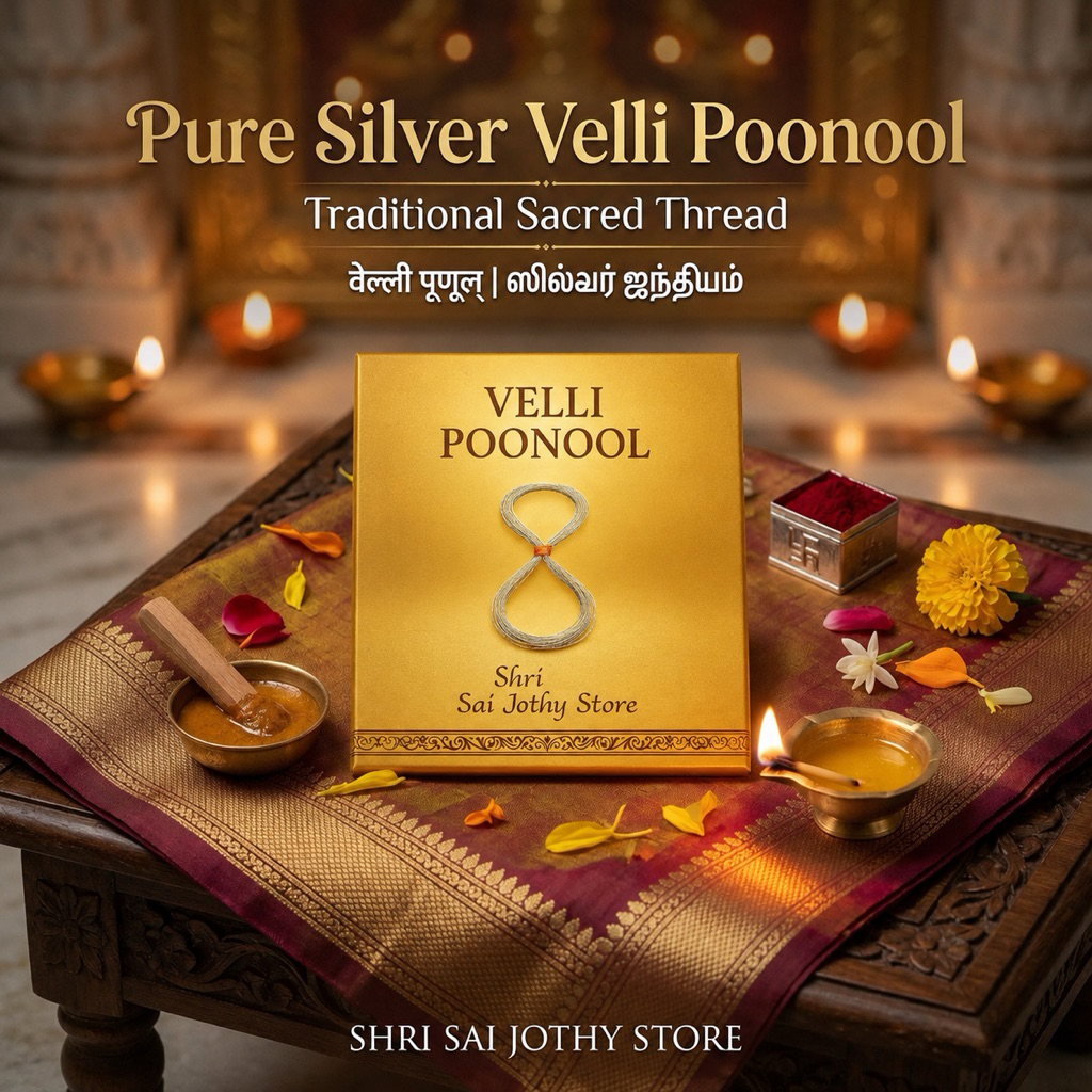 Velli Poonool Silver Sacred Thread | Silver Jandhyam Poonal Poonul for ...