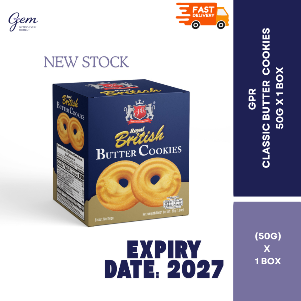 GPR Classic Butter Cookies /Wedding Doorgift (50g x 1 box) | Shopee ...