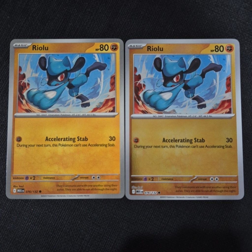 Pokemon Card TCG : ME01 Mega Evolution: Riolu 076/132 normal / Reverse ...