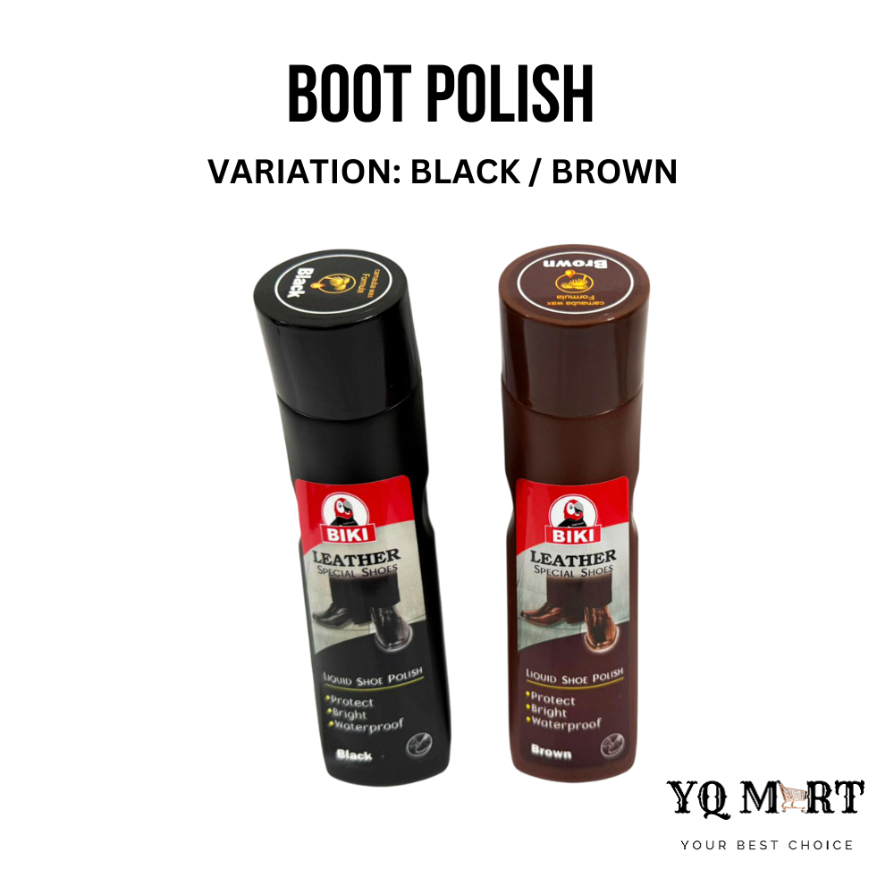 Biki Lode Boot Polish -Black / Brown/Liquid Shoe Polish/Pengilat Kasut ...
