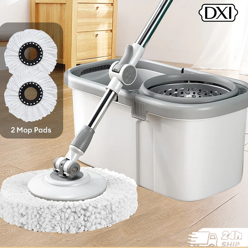 DX | Mop Lantai Serbaguna Mop Spin Spinning Mop Set With Bucket 360 ...