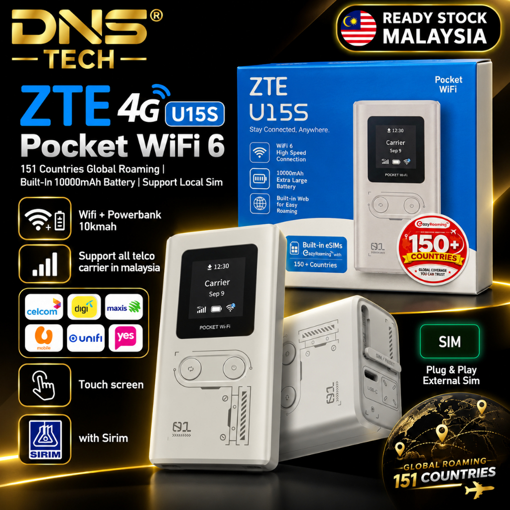 ZTE U15S Pocket WiFi6 Modem Router 4G Support Sim Built-In 10000mAh ...