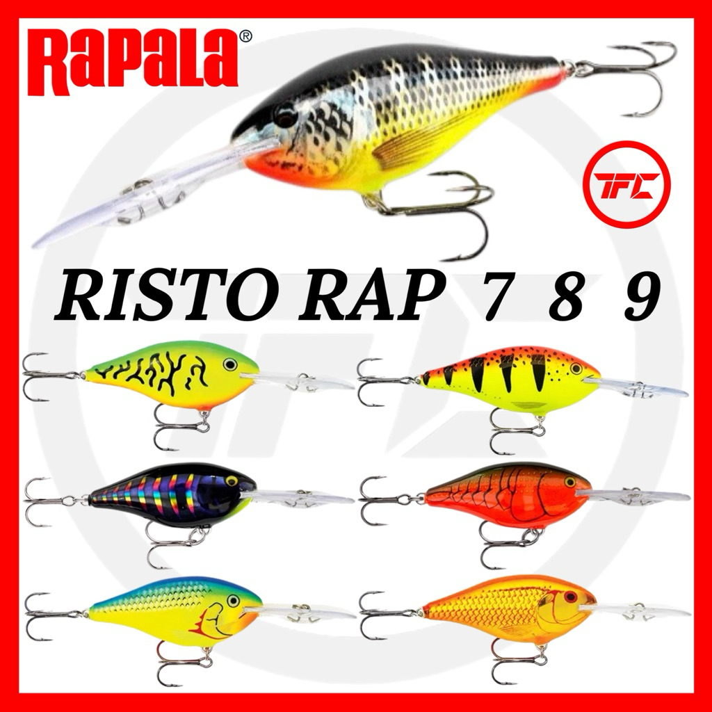 RAPALA Risto Rap RR-7 8 9 Deep Crank Lure Bait RR07 RR08 RR09 RR7