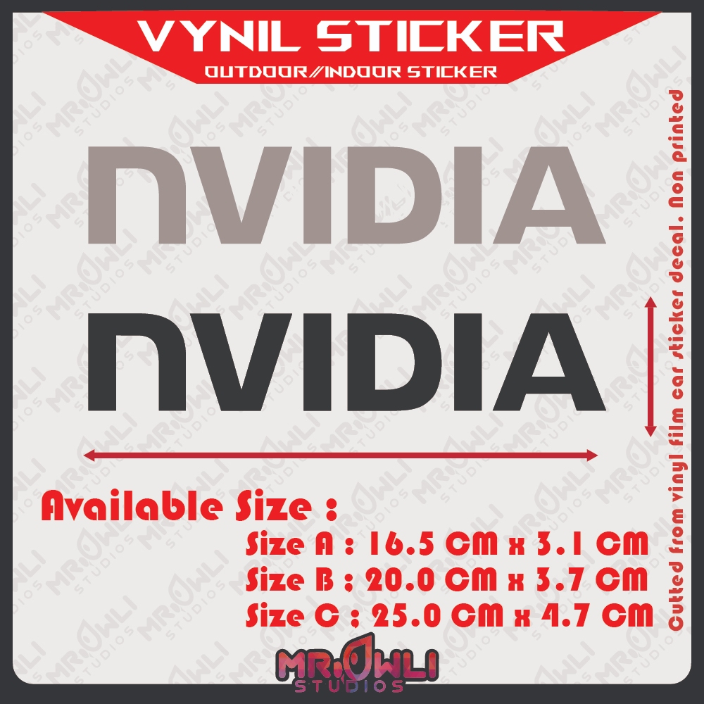 Nvidia Font Logo Sticker for Pc Casing and Outdoor | Shopee Singapore