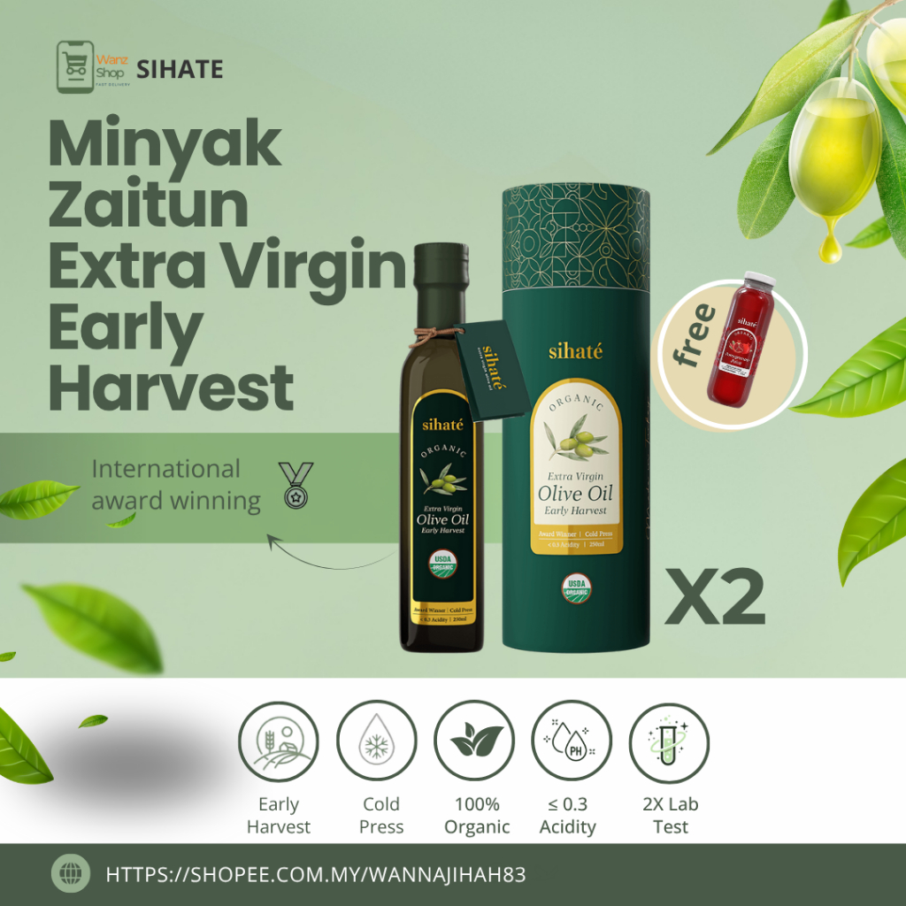 Sihate Olive Oil ' Minyak Zaitun' (Certified Organic and Extra Virgin ...