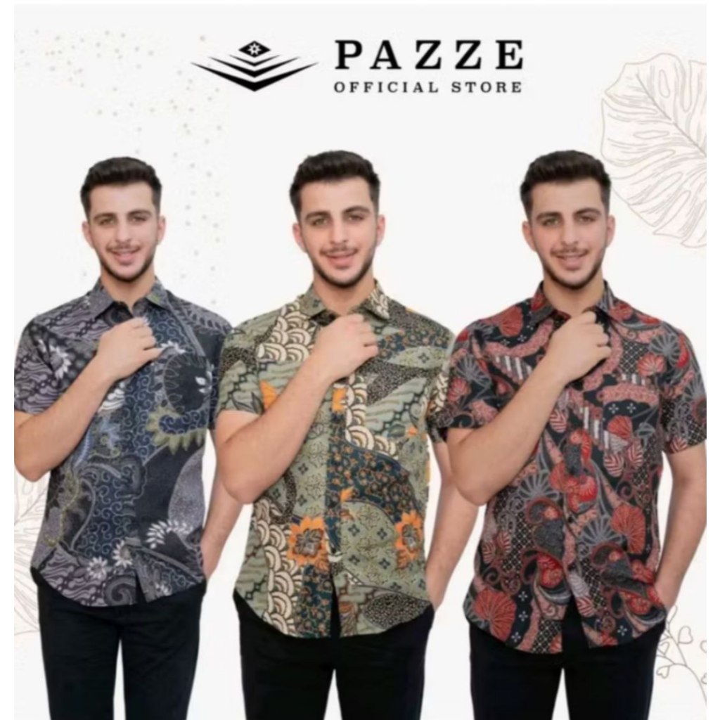 [Batik 8/10] Pazze Baju Batik Slim Fit Short Sleeve | Shopee Singapore