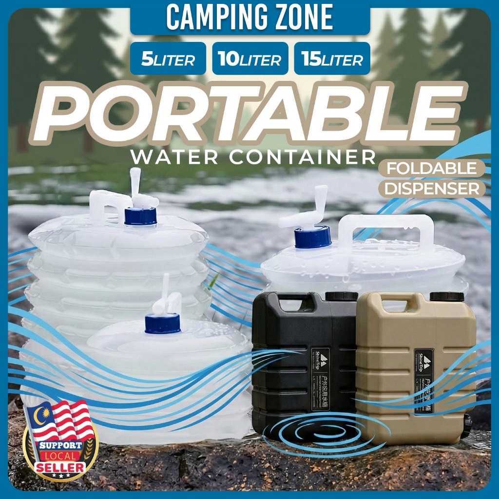 5L 10L 15L Camping Water Tank Water Container Portable Foldable Water ...