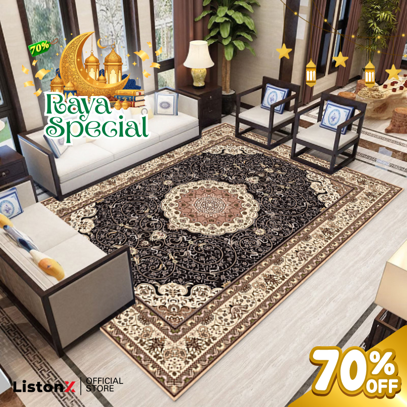 ( Raya Special ) ListonX Premium Anti-Slip Carpet Velvet 5D Size M ...