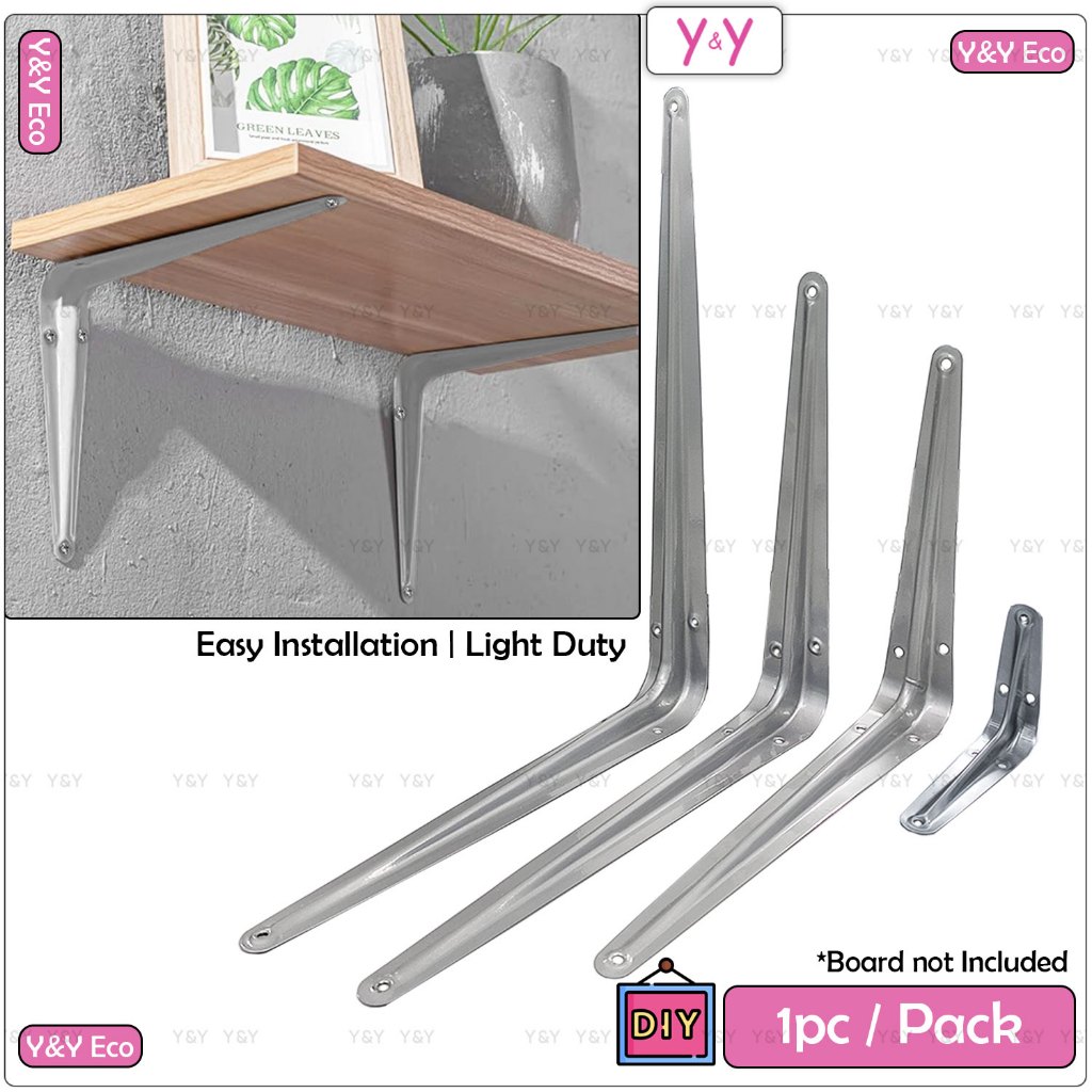 Y&Y Eco Light Duty Wall Shelf Bracket / Wall Mounted Shelf Rack / Metal ...