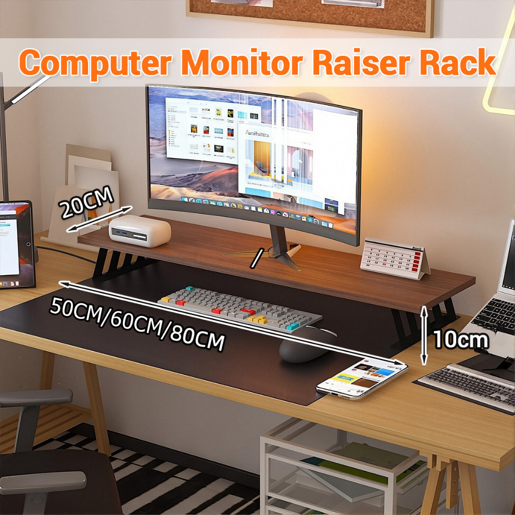 Computer Monitor Height Increasing Rack Laptop Monitor Riser Stand Desk ...
