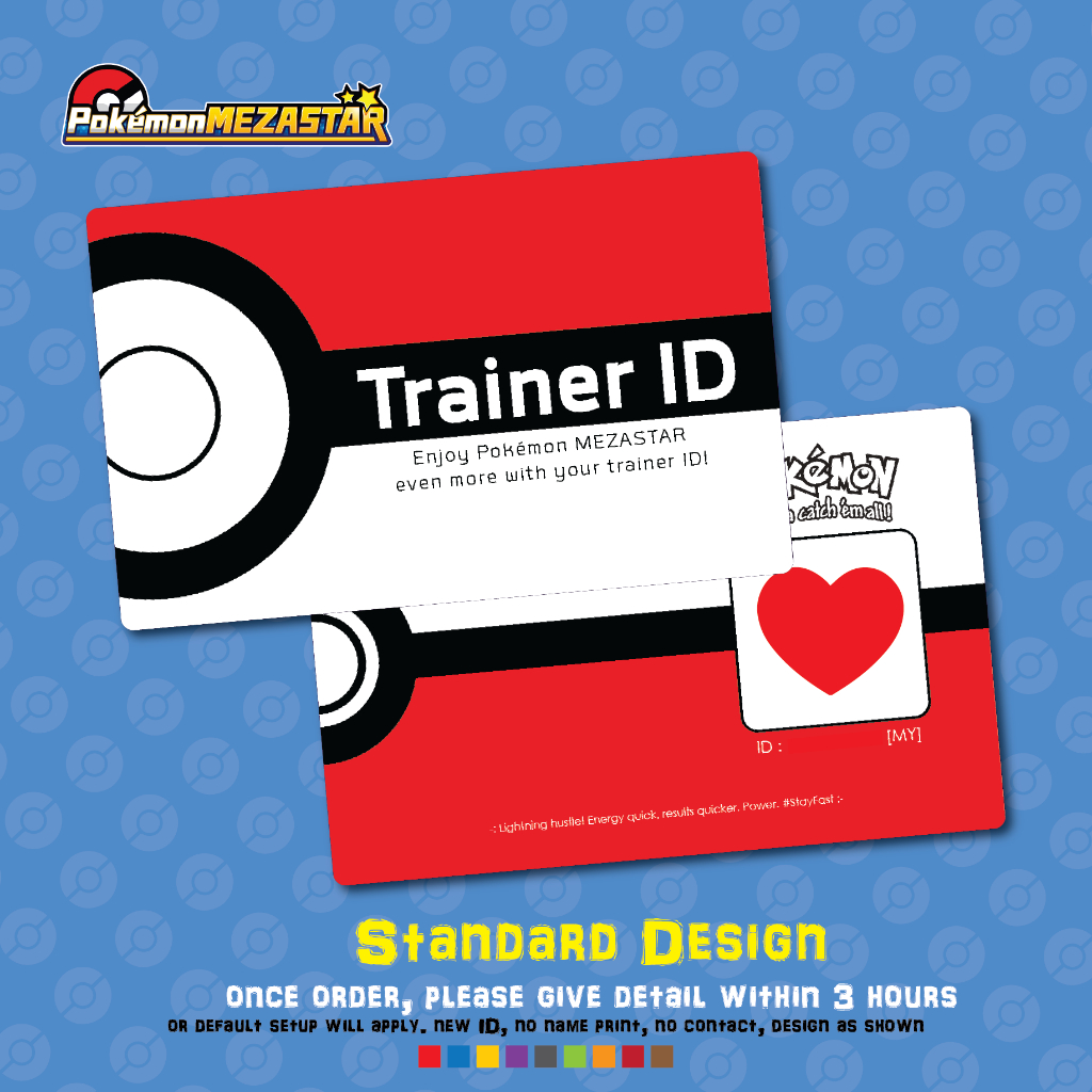 MEZASTAR | Own or Custom PVC Trainer ID CARD | Pokemon | 100% Scan! | High  Quality | Shopee Singapore