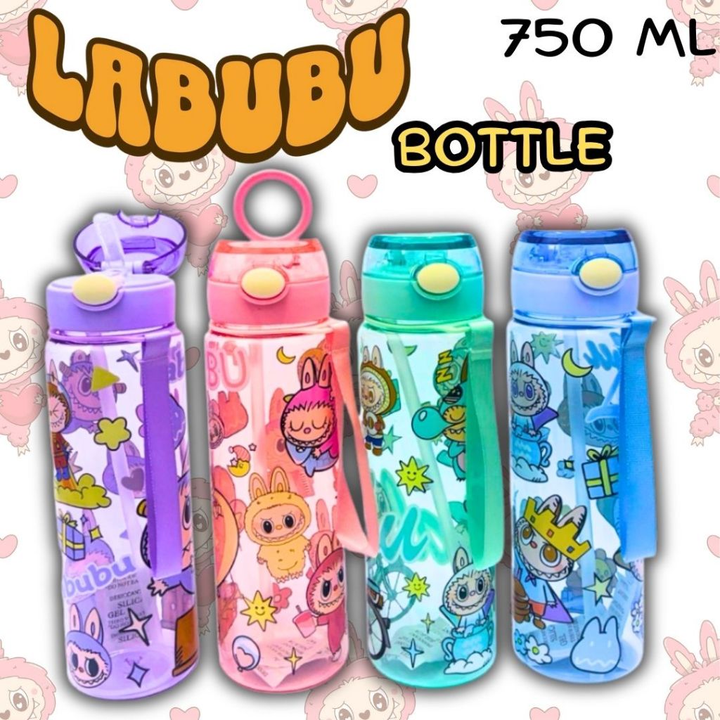 750ml Labubu Straw Bottle School Cup Water Bottle Kids Straw Bottle BPA ...