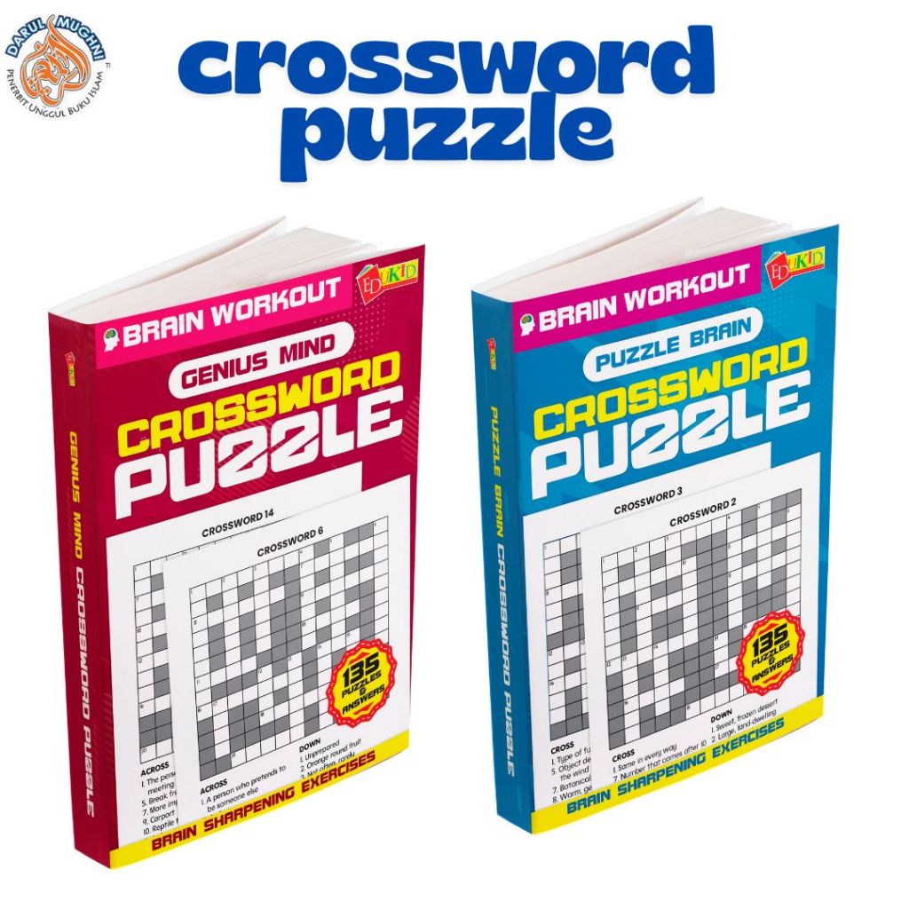 Books - CROSSWORD PUZZLE - BRAIN WORKOUT - Kid - Adult - Children ...