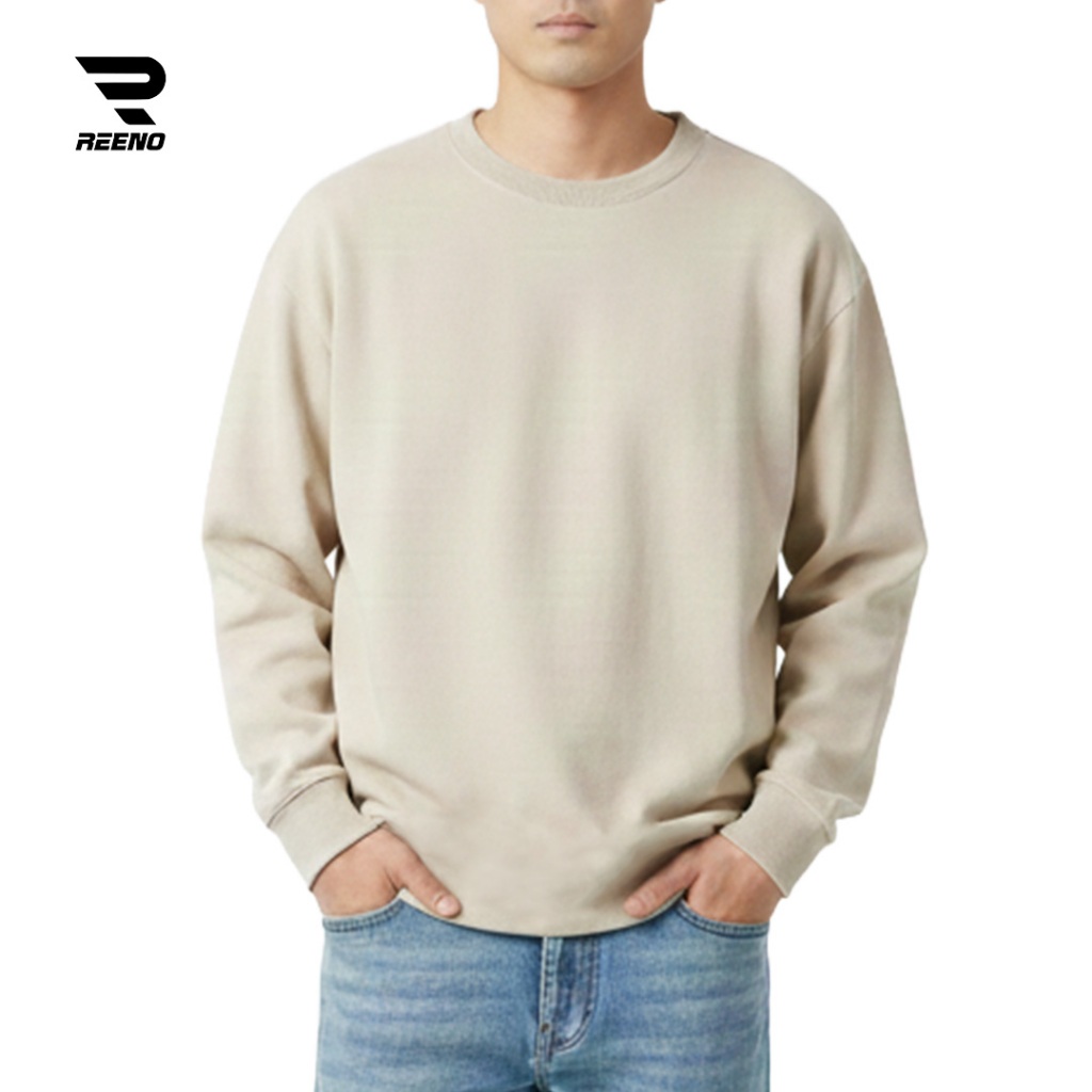 REENO 230GSM Men Long Sleeve Cotton T-shirt Sweater S-2XL | Baju Kemeja ...