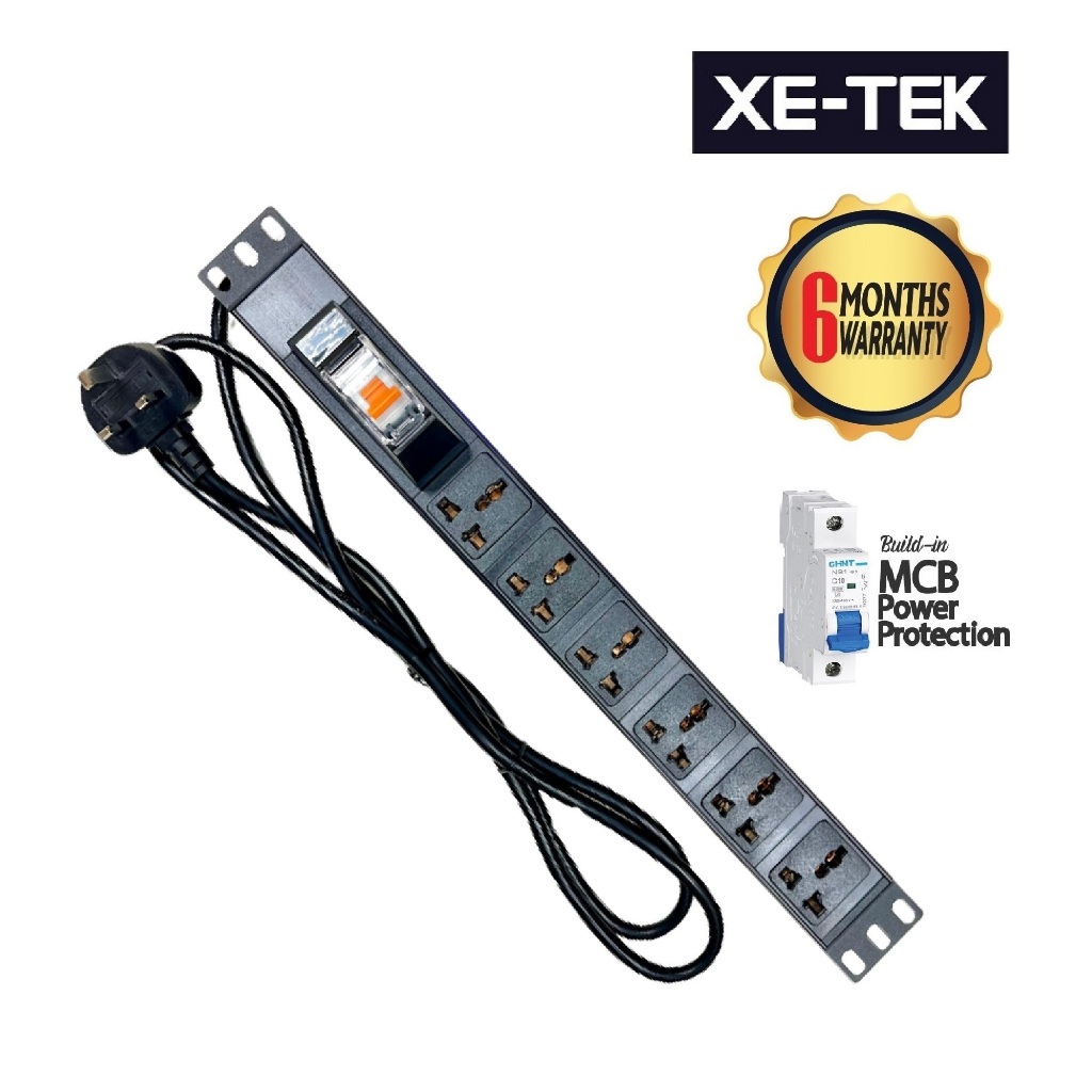 PDU Power Distribution Unit, 6 ways Universal Power Socket Extension ...