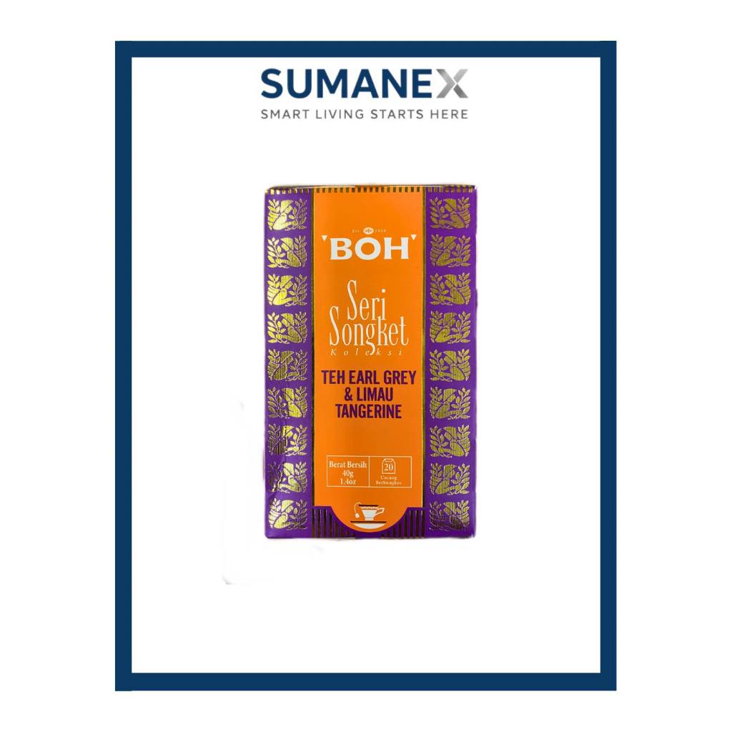BOH Seri Songket Tea Edition Earl Grey & Tangerine (20s x 2g) | Shopee ...