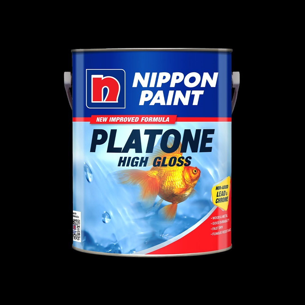 MKR 1L Nippon Paint Platone High Gloss Wood & Metal Paint Cat Kayu ...