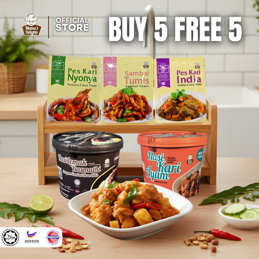 【Buy5 Free 5】 [HALAL] Nasi Lemak Basmathi/Pes/Paste/Lauk RTE/Makanan ...