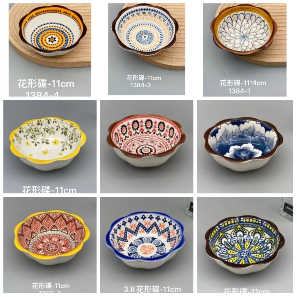 4in Underglaze color tableware dipping bowl ceramic small dish flavor ...
