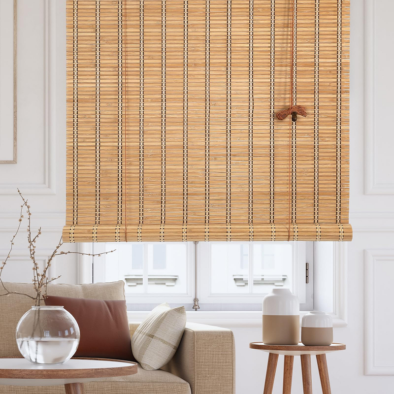 Premium Bamboo Blinds Roll Up Blind Anti-UV and Waterproof Outdoor Reed ...