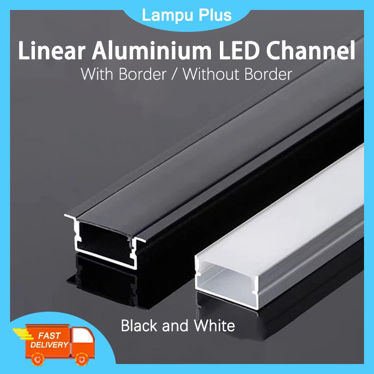 1m/1.5m LED Strip Light Aluminium U Channel, Surface Mounting Profile ...