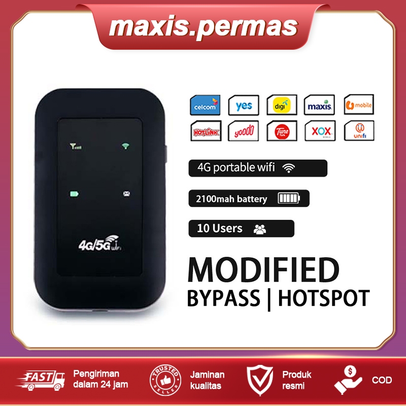 WiFi Router 4G 5G Pocket Mifi Hotspot Mini SIM Card Battery Lasts 6 ...