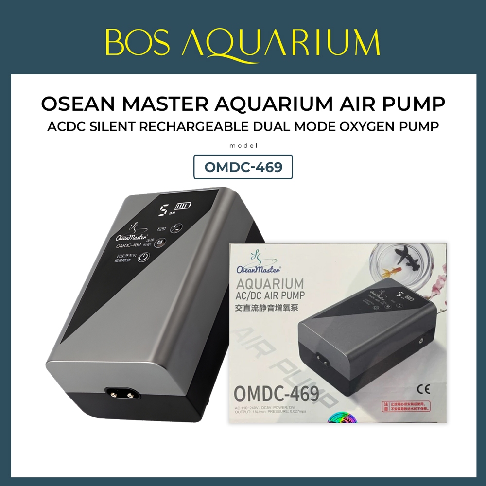 SOBO x Osean Master OMDC469 18L/min Silent Powerful ACDC Aquarium Air ...
