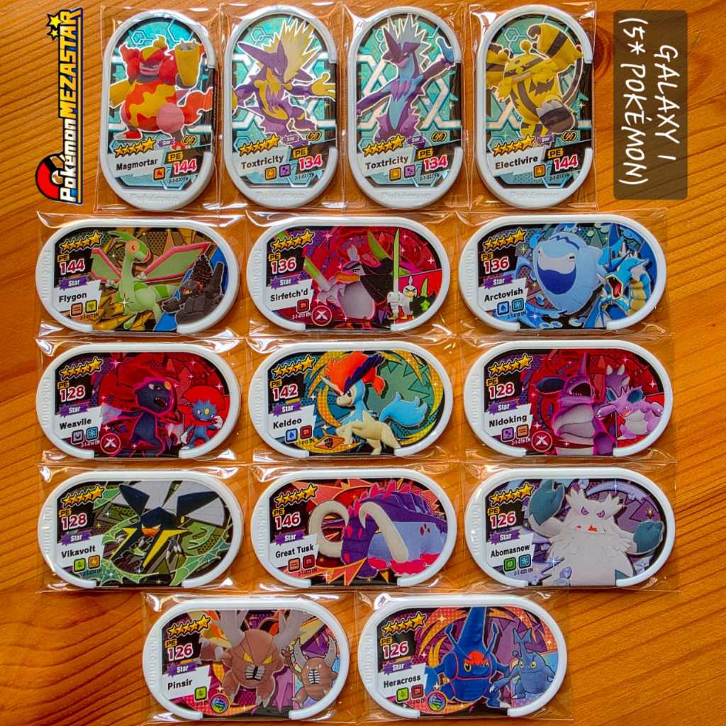 Pokemon Mezastar Galaxy 1 (MY/SG/HK/ID/PH) -5 Stars Meza Tag Pokemon ...