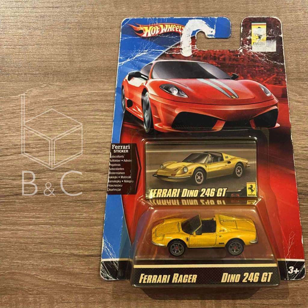 Hot Wheels Ferrari Dino 246 GTS Yellow 1:18 DieCast 1998