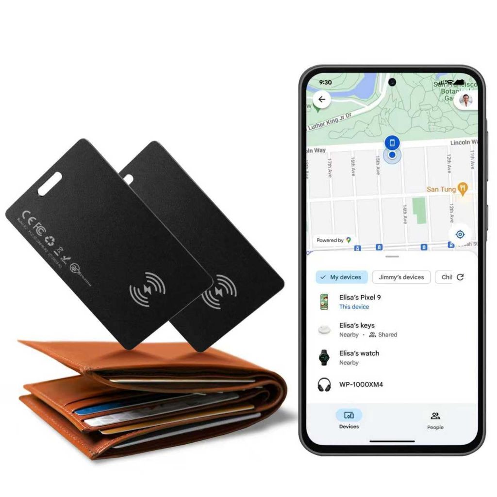 For IOS/Android wallet tracking cards, rechargeable air tag wallet ...