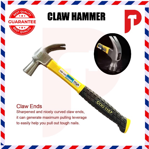 Claw Hammer with Yellow Nylon Handle Hammer for Household Work ...