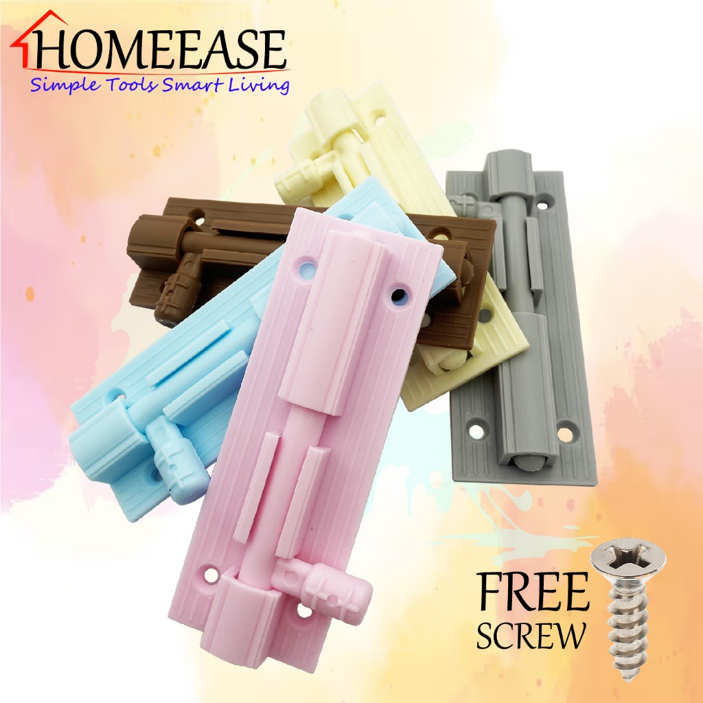 HOMEEASE PVC Door Latch PVC Bolt PVC Slug Toilet Bathroom Fitting Room ...