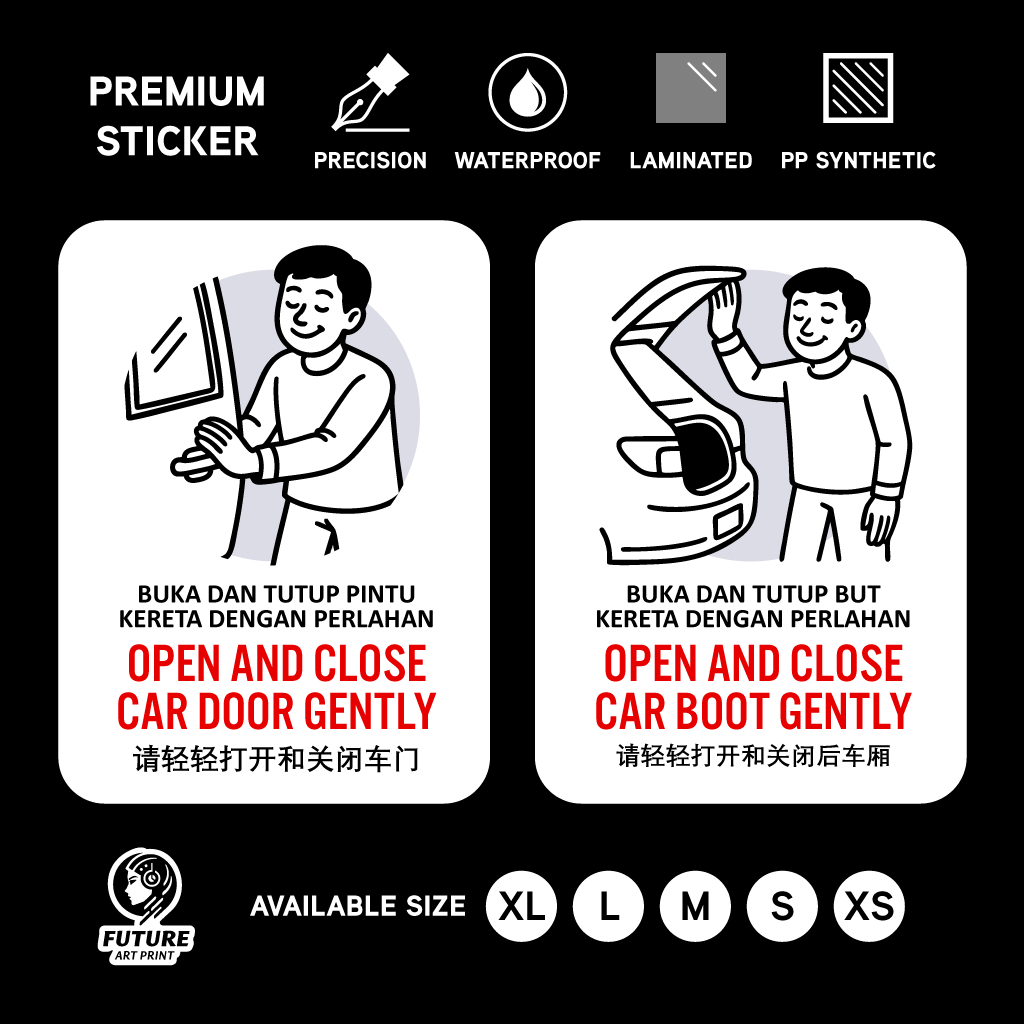 Open Close Car Door Boot Trunk Gently. Buka Tutup Pintu But Kereta ...