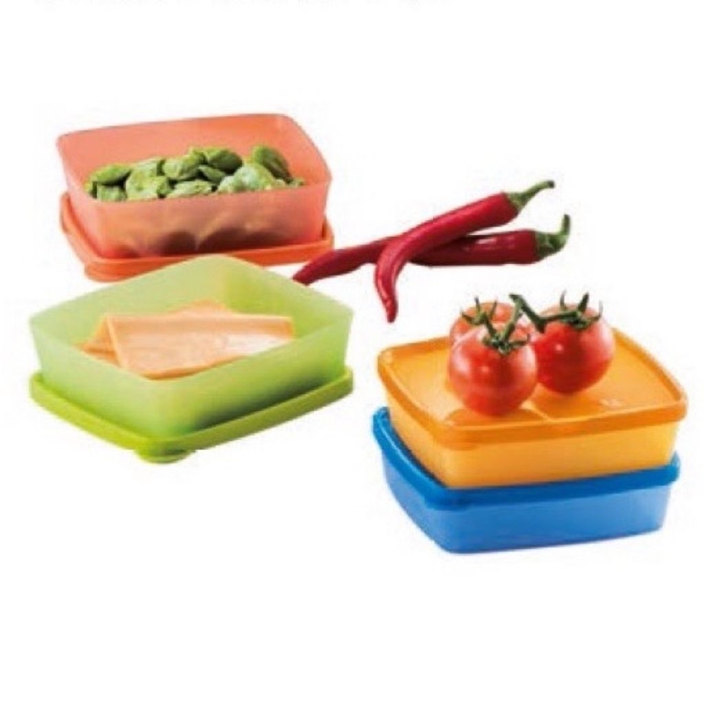 Tupperware Shallow square round (4) 250ml | Shopee Singapore