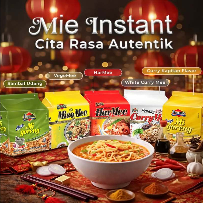 IBUMIE Signature Instant Noodles Series HALAL Prawn Mee/White Curry ...