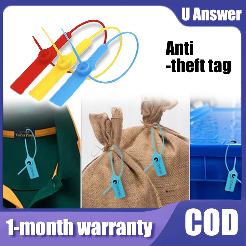 100pcs Security Plastic Seals Numbered Tamper Tags Pull Tight Cable ...