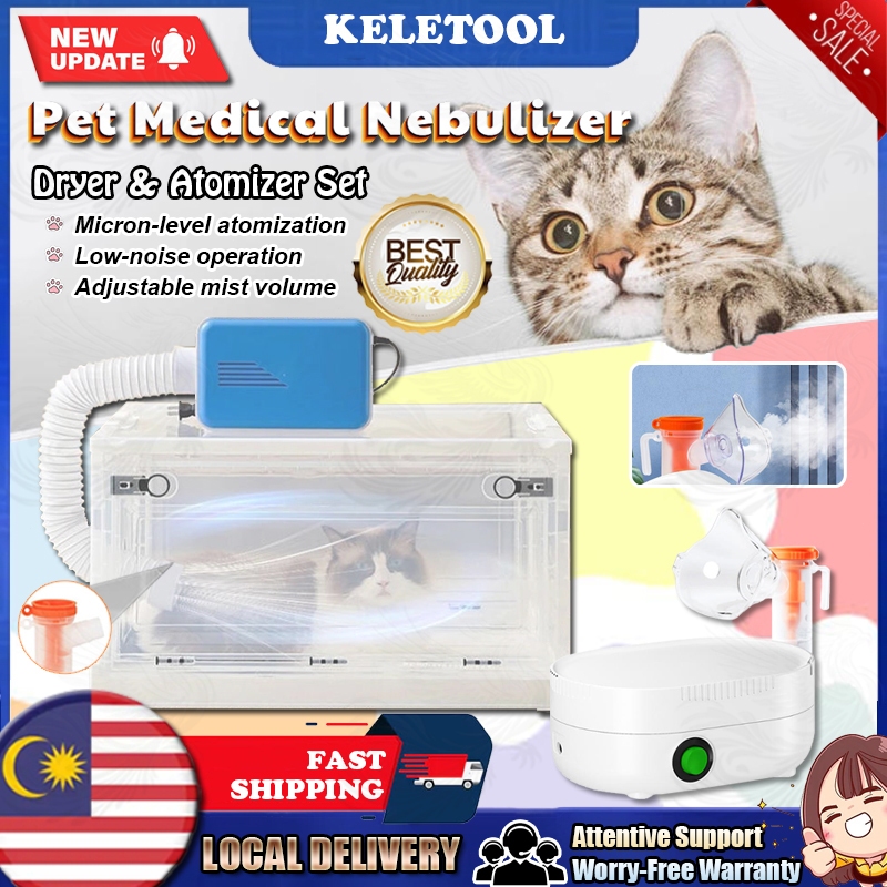 Pet Portable Nebulizer Machine and Atomizing Box Foldable Transparent ...