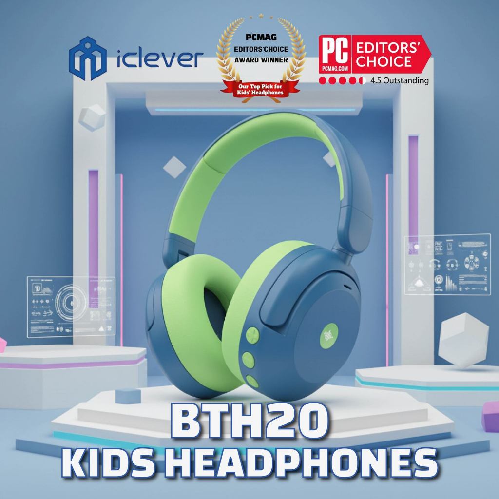 iClever BTH20 Active Noise Cancelling Kids Headphones Kids Headset ...