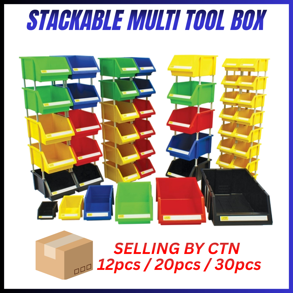 (CTN) MTB SERIES HEAVY DUTY Stackable Multi Tools Box Storage Box ...