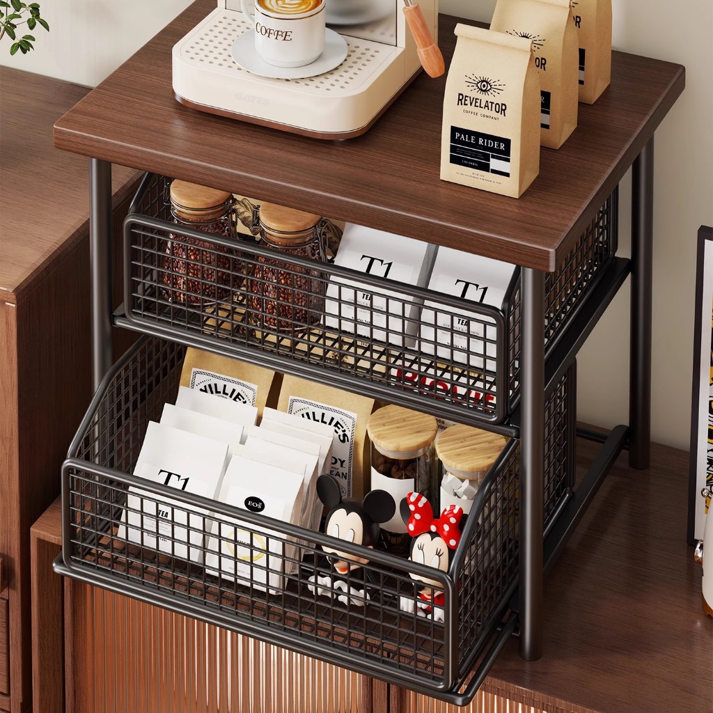 Coffee Machine Storage Rack Countertop Multi-layer Pull-out Heightening ...