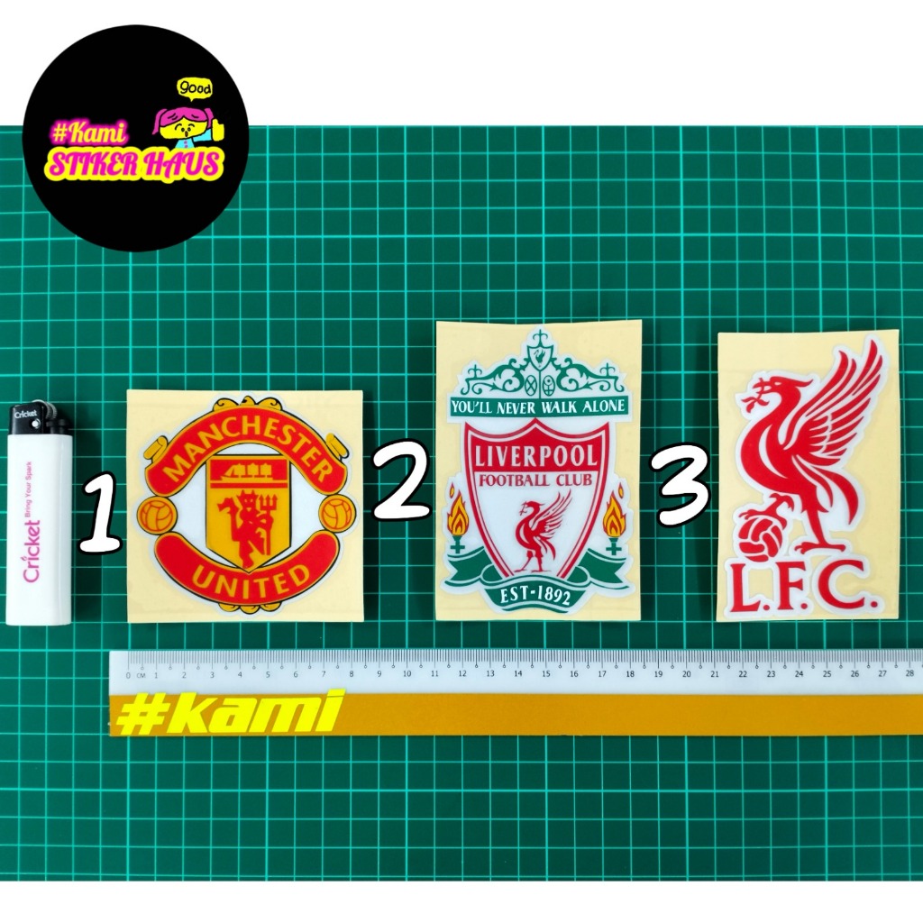 Stiker Manchester United/Liverpool Football Club/LFC Sticker Cutting ...