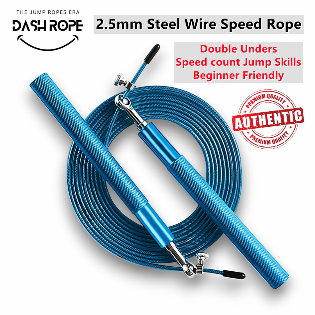 DASHROPE 2.5mm Steel Wire Skipping Ropes Cable DU Speed Jump Rope ...