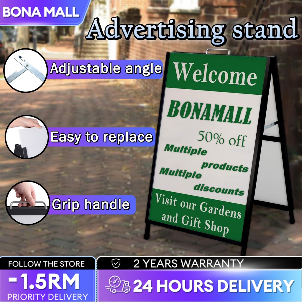Poster stand Double Side Advertising display rack With handle A-Frame ...