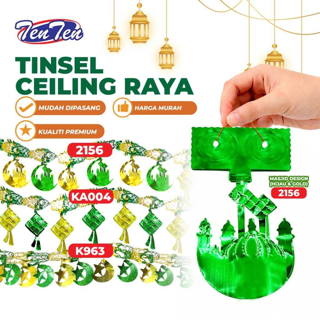 Hari Raya Hanging Tinsel Ceiling Deco Raya Hiasan Dinding (0225 ...