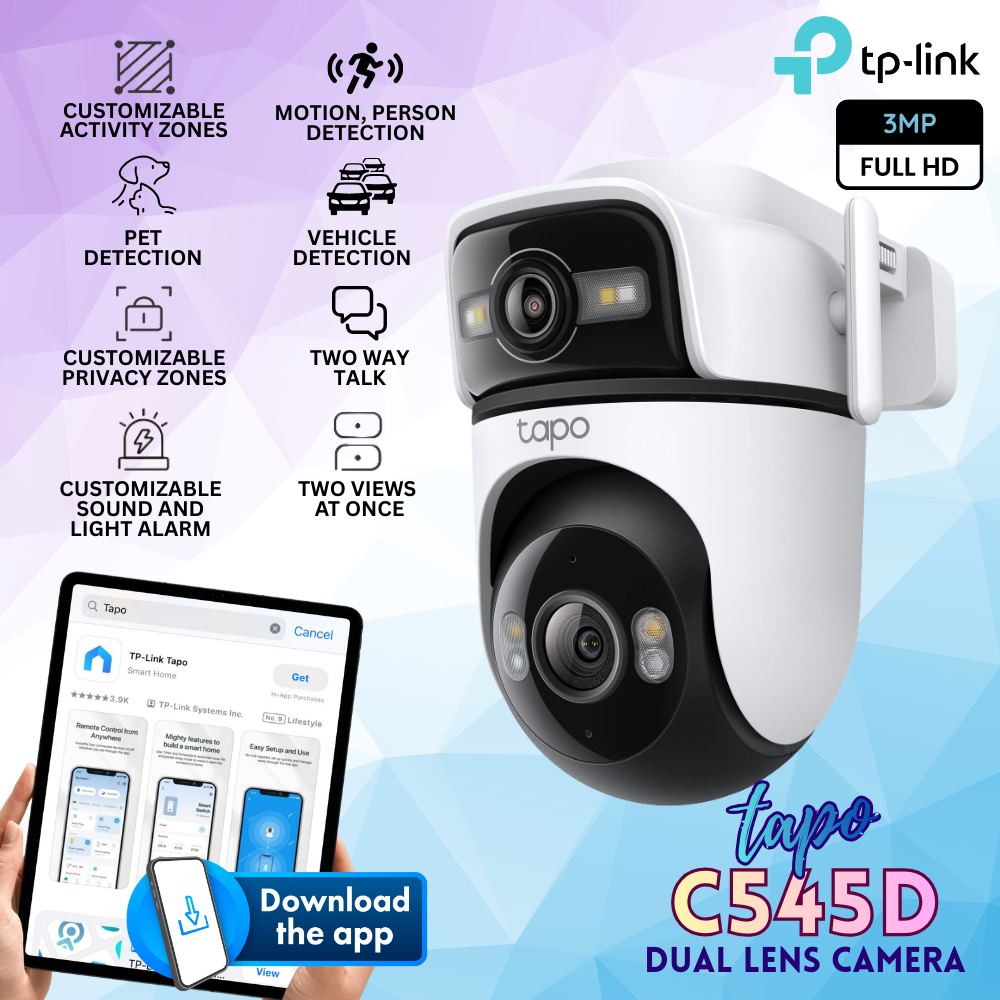 TP-LINK WiFi CCTV Tapo C545D New Outdoor Dual Lens Pan/Tilt Security ...