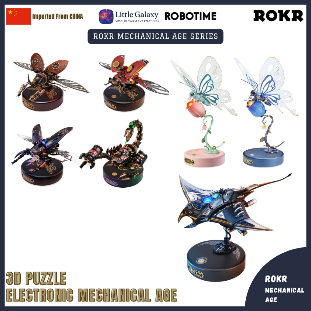 Robotime ROKR 3D Mechanical Age Series MI01,MI02,MI03,MI04,MI05,MI06 ...